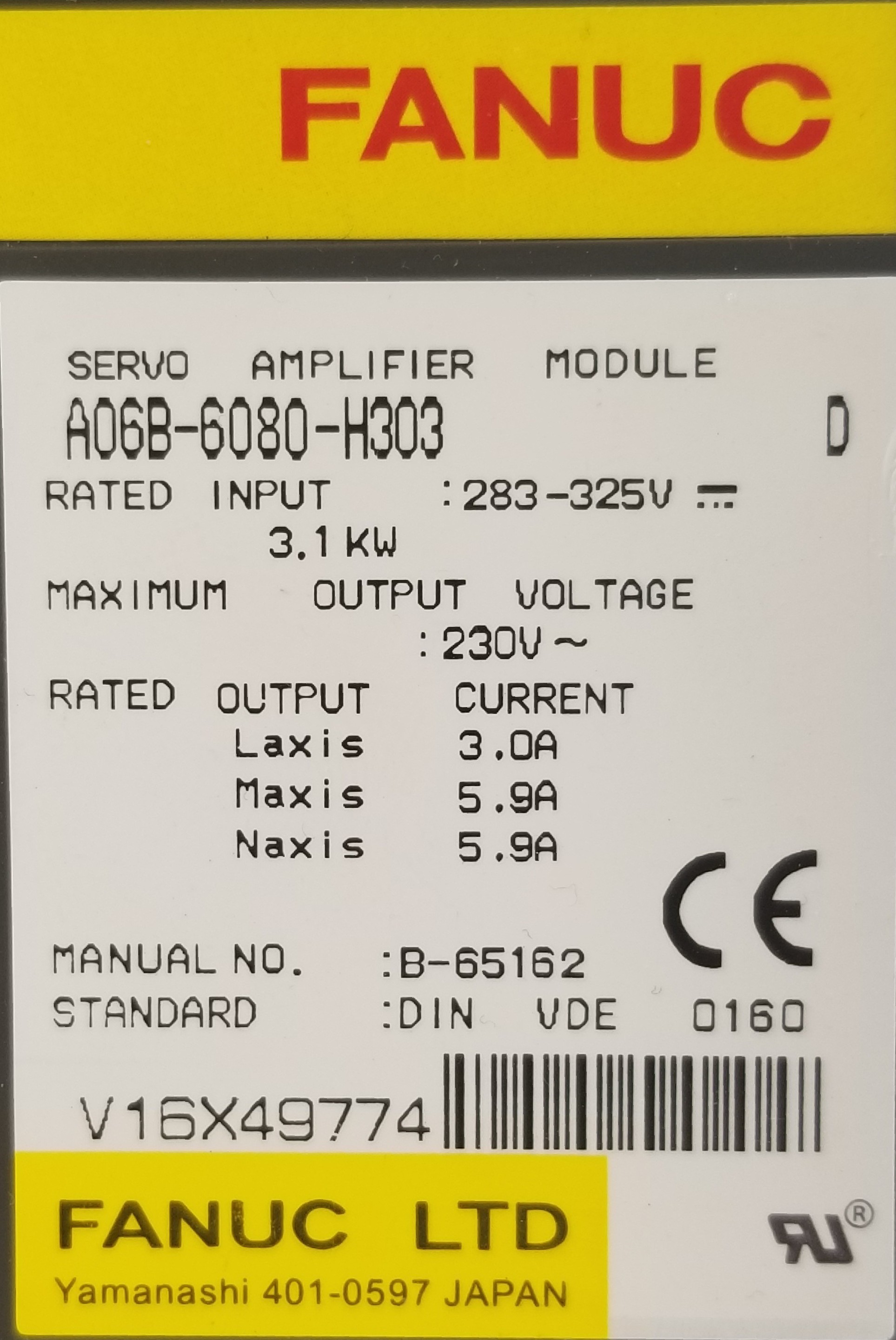 A06B-6080-H303 FANUC 3 EKSEN SÜRÜCÜ