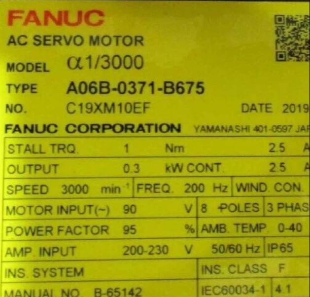 A06B-0371-B675 Fanuc Servo Motor