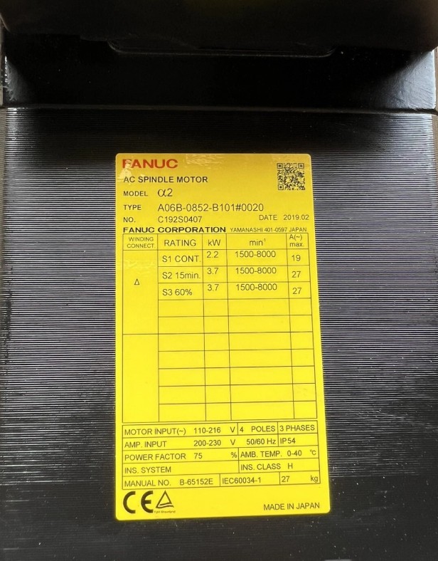 A06B-0852-B101 FANUC SPİNDLE MOTOR